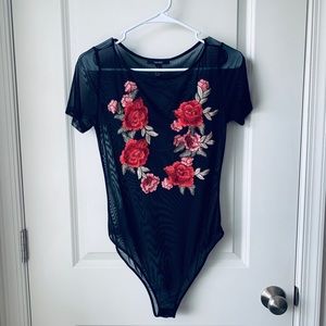 Sheer Rose Body Suit
